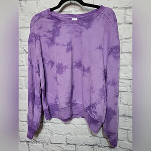NWT‎ Member's Mark Women's Large Tie Dye Lightweight Sweatshirt Blushed Lilac